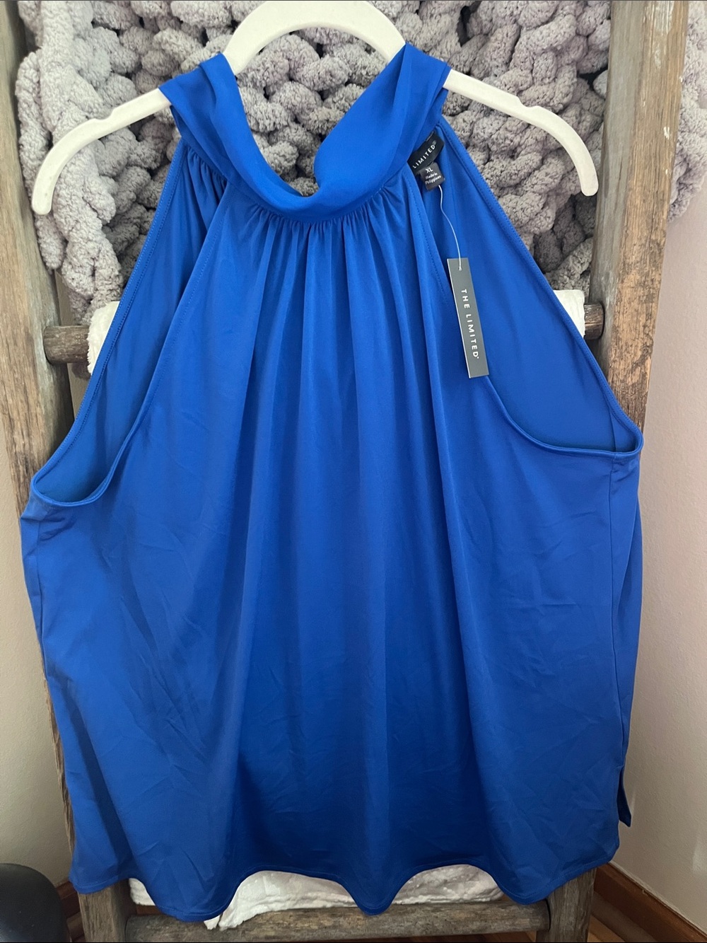 The Limited Cobalt Blue Halter Blouse